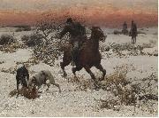 Alfred William Hunt,RWS The hunters Spain oil painting artist